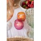 Set de 3 photophores rond en verre multicouleur 6x6x6 cm Set de 3 photophores rond en verre multicouleur 6x6x6 cm