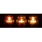 Set de 3 photophores rond en verre multicouleur 6x6x7 cm Set de 3 photophores rond en verre multicouleur 6x6x7 cm