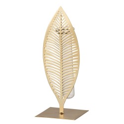 Soliflor en forma de pluma de metal dorado L8*l8*H22cm