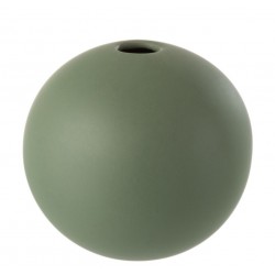 Jarrón de cerámica verde agua de 12x12 cm