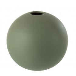 Vase boule en céramique vert d'eau 18x18 cm