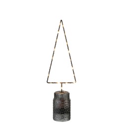 Árbol de Navidad artificial de metal negro 10x6x35 cm