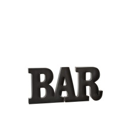 BAR LETTRES METAL NOIR