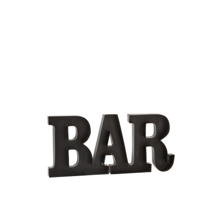 BAR LETTRES METAL NOIR