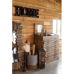 home lettres metal noir
