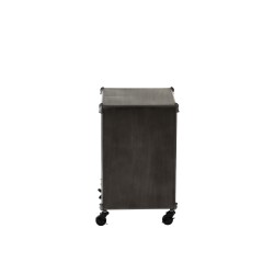 Meuble bas avec tiroirs en métal gris 45x35,5x57cm
