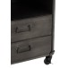 Meuble bas avec tiroirs en métal gris 45x35,5x57cm Meuble bas avec tiroirs en métal gris 45x35,5x57cm