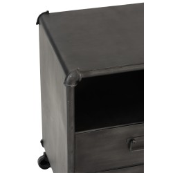 Meuble bas avec tiroirs en métal gris 45x35,5x57cm