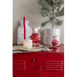 Armario de metal rojo con 9 puertas con llave 86x42x113.7cm