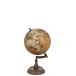 Globo com base em madeira laranja 20x20x34 cm Globo com base em madeira laranja 20x20x34 cm