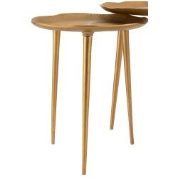 SET DE 3 TABLE GIGOGNE BAROQUE METAL OR