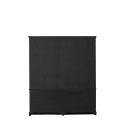 Bibliotheque + Echelle Bois Noir/Naturel