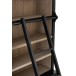 Bibliotheque + Echelle Bois Noir/Naturel