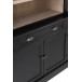Bibliotheque + Echelle Bois Noir/Naturel