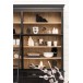 Bibliotheque + Echelle Bois Noir/Naturel