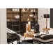Bibliotheque + Echelle Bois Noir/Naturel