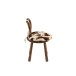 Chaise avec corne de vache en bois et textile marron 36x36x58 cm Chaise avec corne de vache en bois et textile marron 36x36x58 cm