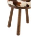 Chaise avec corne de vache en bois et textile marron 36x36x58 cm Chaise avec corne de vache en bois et textile marron 36x36x58 cm