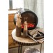 Chaise avec corne de vache en bois et textile marron 36x36x58 cm Chaise avec corne de vache en bois et textile marron 36x36x58 cm