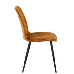 CHAISE CLAIRE METAL/TEXTILE OCRE