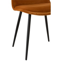 CHAISE CLAIRE METAL/TEXTILE OCRE