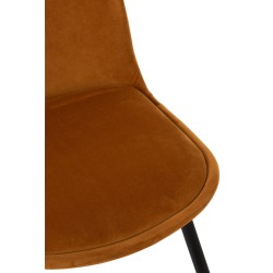 CHAISE CLAIRE METAL/TEXTILE OCRE
