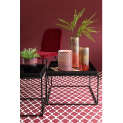 Silla de 4 patas de tela Bordeaux 46.5x44.5x86 cm