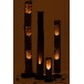 LAMPE TRONC OUVERT 3 TROUS PAULOWNIA RAYE NOIR BEIGE LAMPE TRONC OUVERT 3 TROUS PAULOWNIA RAYE NOIR BEIGE