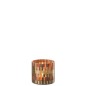 Photophore chic en verre marrons et dorées D8cm Photophore chic en verre marrons et dorées D8cm