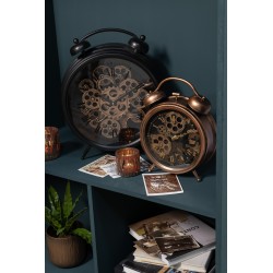 Photophore chic en verre marrons et dorées D8cm