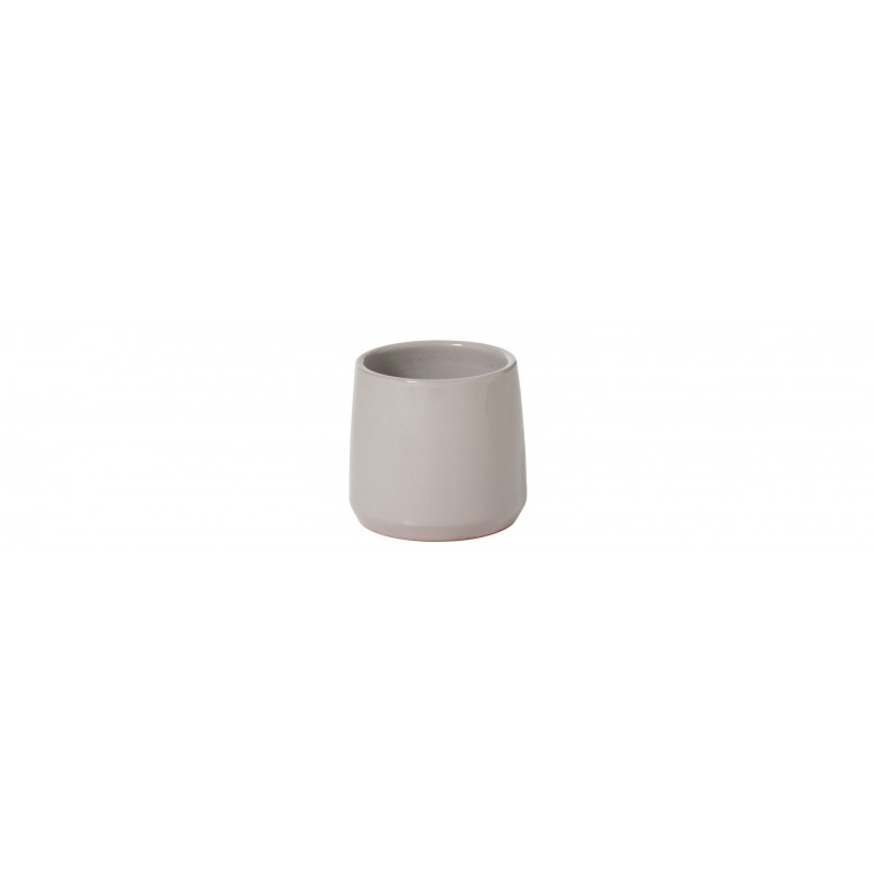 Cache-pot rond en céramique grise 13x15x13cm
