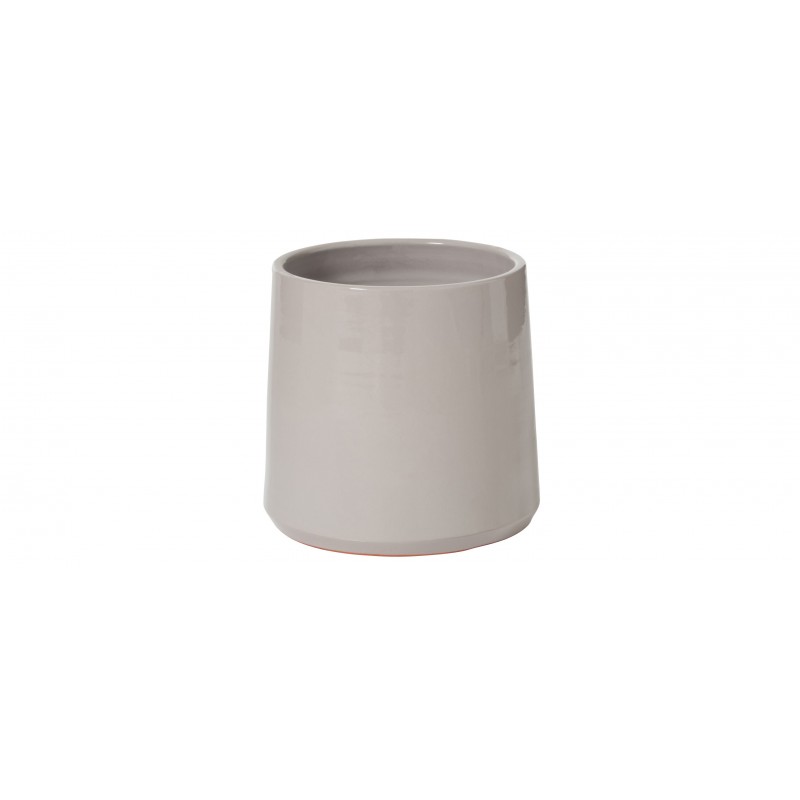 Maceta redonda cerámica gris Alt. 22