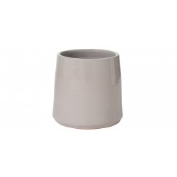 Maceta redonda cerámica gris Alt. 26 cm