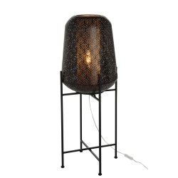 Lampe Orientale Fine Sur Pied Metal Noir Large