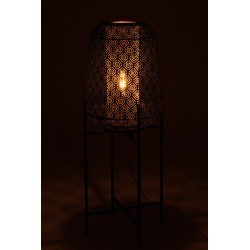 Lampe Orientale Fine Sur Pied Metal Noir Large