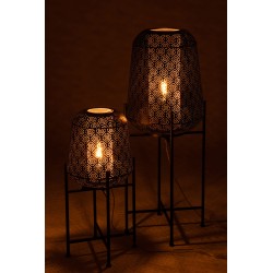 Lampe Orientale Fine Sur Pied Metal Noir Large