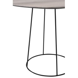 Table basse avec plateau ovale en bois