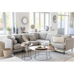 Table basse avec plateau ovale en bois