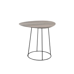 Table basse avec plateau ovale en bois