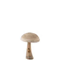 Champignon en bois naturel 30x30x37 cm