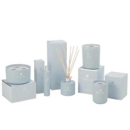 Perfume ambiente excellent vidrio azul