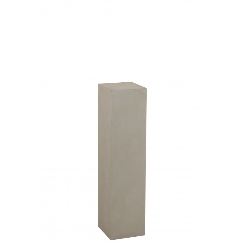 Columna decorativa rectangular de arcilla beige de 81 cm