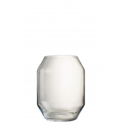 Vase en verre transparent 25x25x32 cm