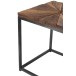 Set de 2 tables gigognes en bois marron et métal noir 43.5x43.5x51.5 cm Set de 2 tables gigognes en bois marron et métal noir 43.5x43.5x51.5 cm