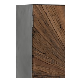 Armoire 2 portes en bois naturel 90x40x160 cm