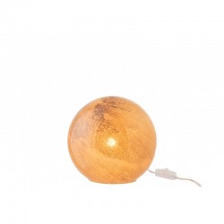 Lampe ronde en verre marron 22x20x18.5 cm