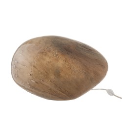 Lampe ovale en verre marron 40x31.5x26.5 cm