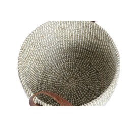 Juego de Cestas DKD Home Decor Natural Marrón claro Poliuretano Hierba marina 42 x 42 x 45 cm