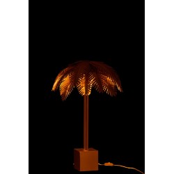 Lampe cocotier en métal or 53x53x69 cm