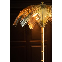 Lampe cocotier en métal or 53x53x69 cm